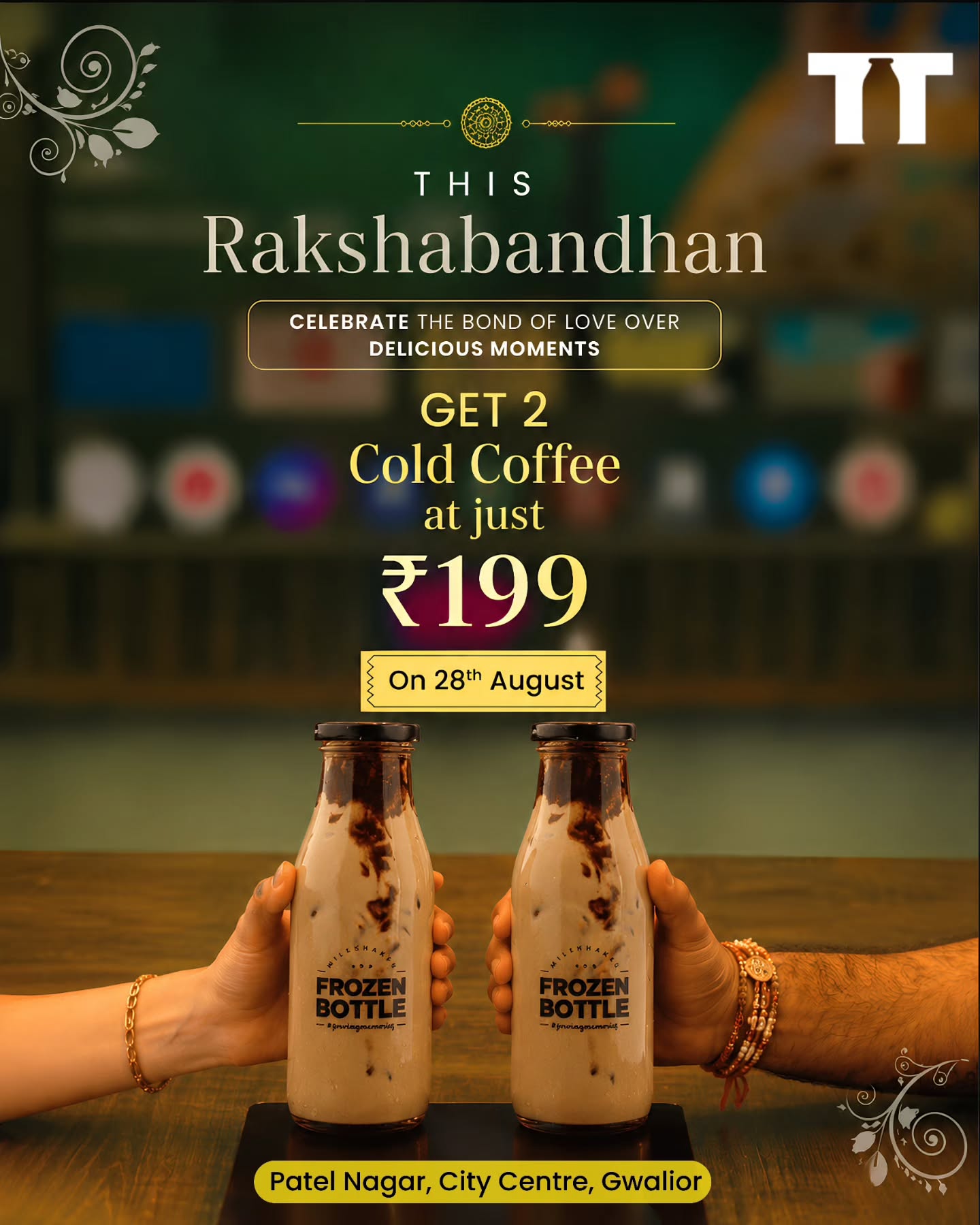 Raksha Bandhan Offer creative for Frozen Bottle